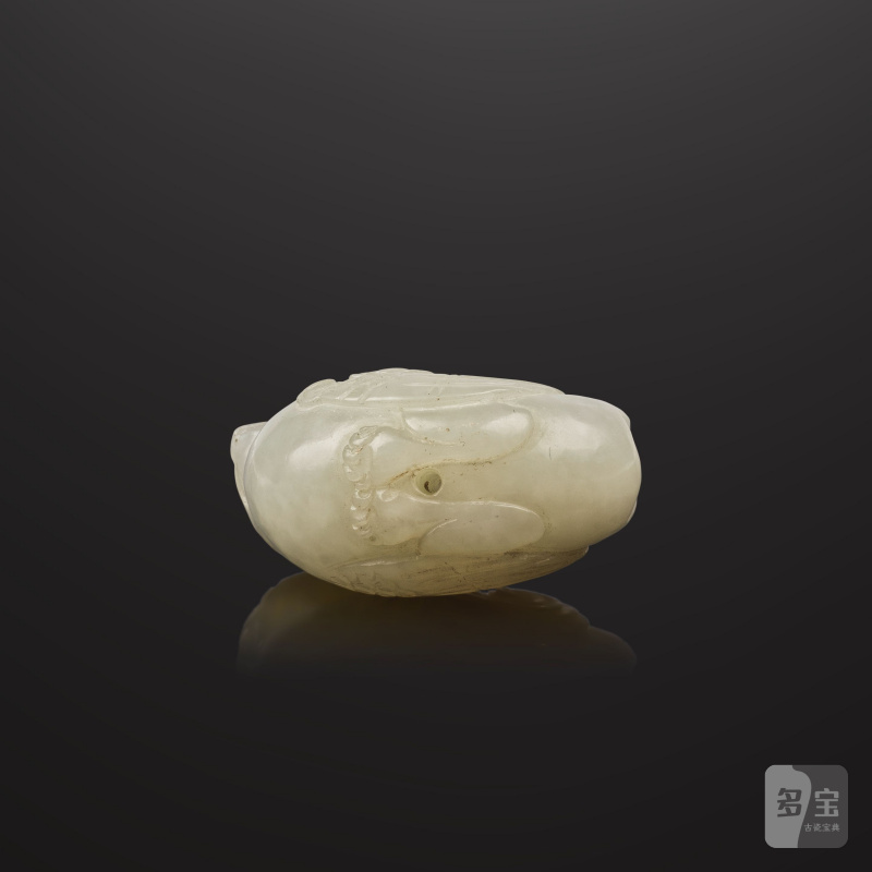 元或更晚 玉鏤雕花鳥紋珮 及 清 玉鳥銜靈芝珮 | DEUX GROUPES EN JADE SCULPTÉ - 图2